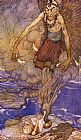 La Decouverte Par Sinbad Du Genie by Edmund Dulac